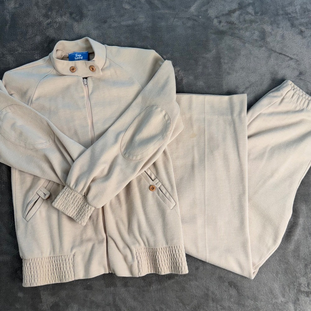 Top Seed Carol Canaan Women's Corduroy Tracksuit‎ Set Jacket & Pants Casual Sm